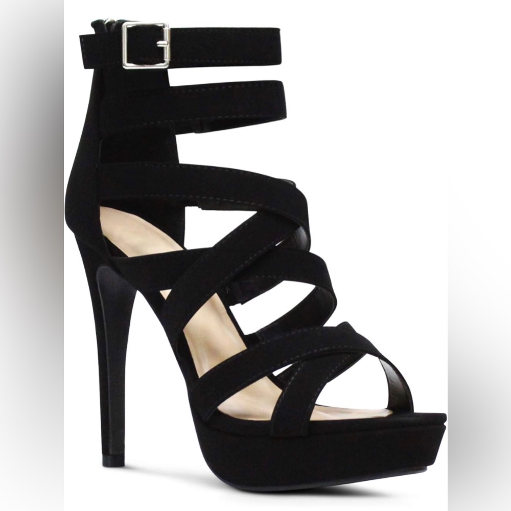 Women's Open Toe High Platform Heeled Stiletto Size 10